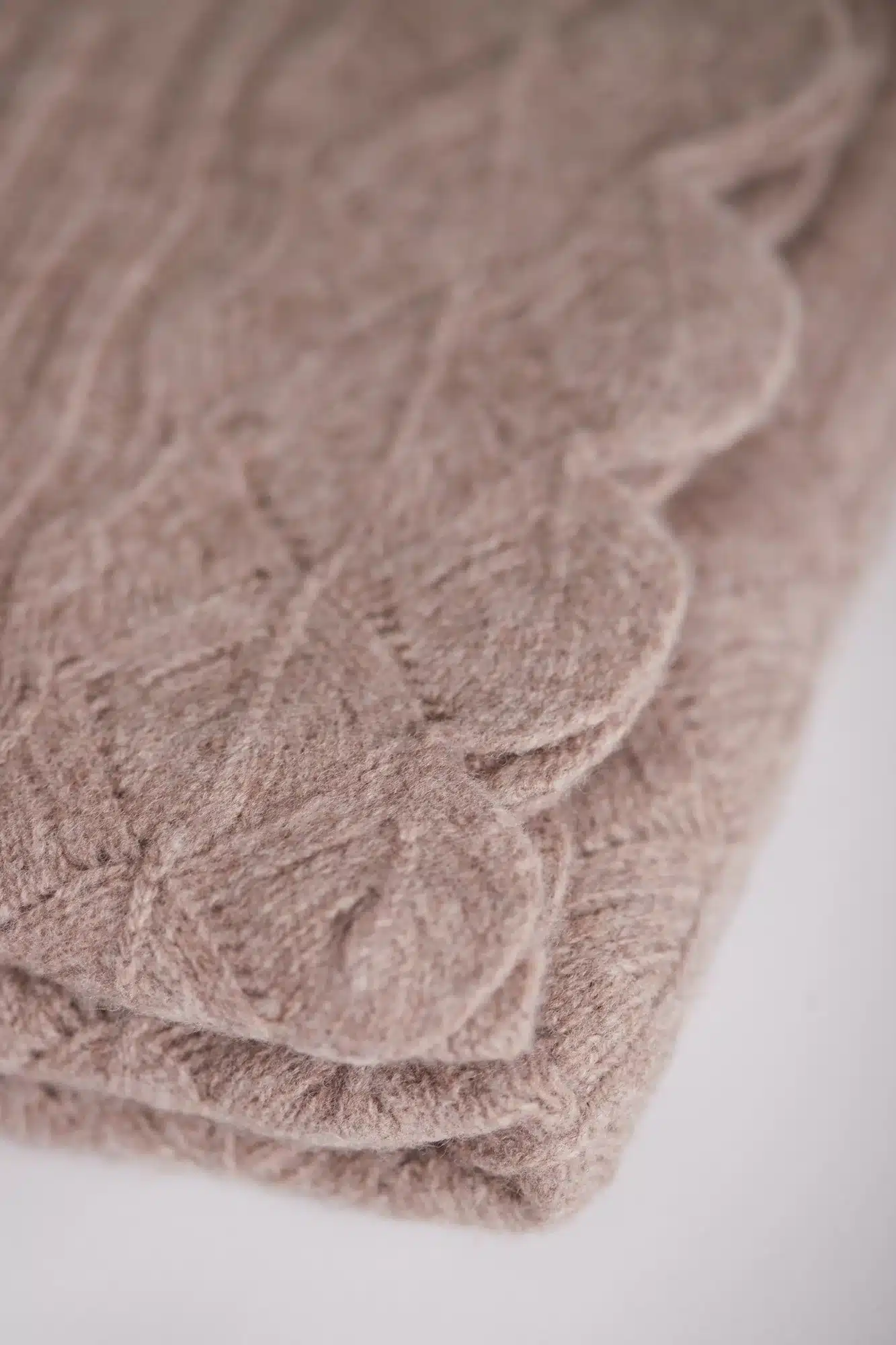 Yak & Merino uldtæppe - Lysebrun - Billede 3